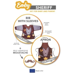 Baby Sheriff - śliniak i fartuch