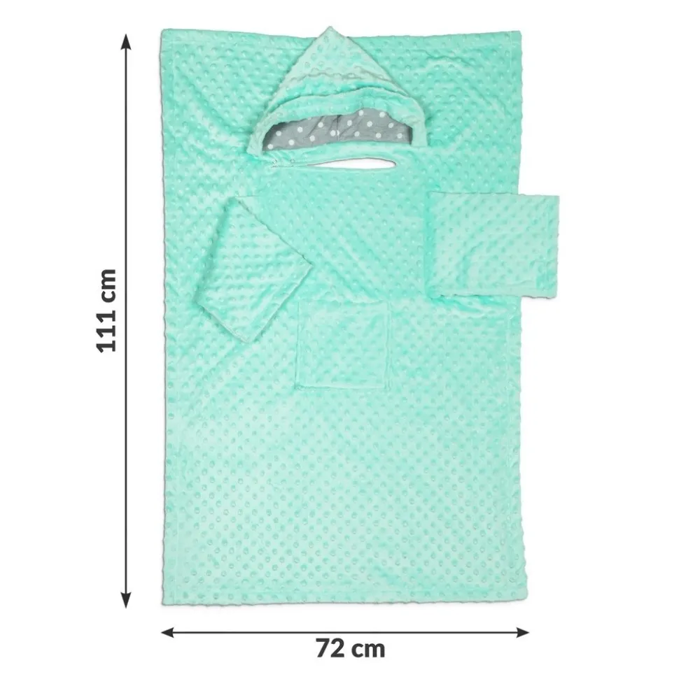 Baby Wrapi - Kocyk z rękawami - Błękitny