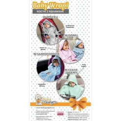 Baby Wrapi - Kocyk z rękawami - Błękitny