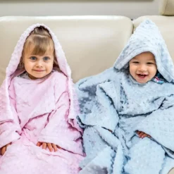 Baby Wrapi - Kocyk z rękawami - Błękitny