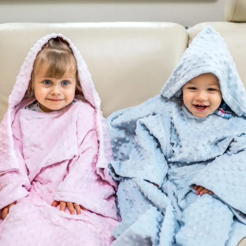 Baby Wrapi - Kocyk z rękawami - Błękitny