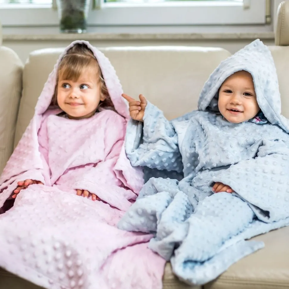 Baby Wrapi - Kocyk z rękawami - Błękitny