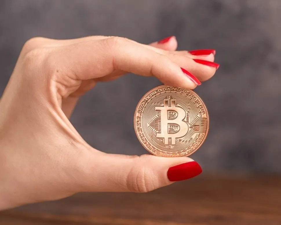 Bitcoin BTC w kapslu - moneta kolekcjonerska