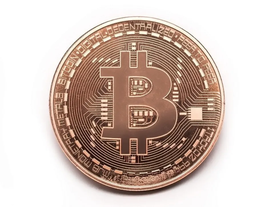 Bitcoin BTC w kapslu - moneta kolekcjonerska
