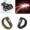 Bransoletka paracord 3w1 CZARNA survival