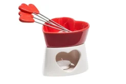 Czekoladowe fondue czerwone porcelanowe