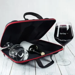 Etui na wino z kieliszkami diVinto Who cares Diamond
