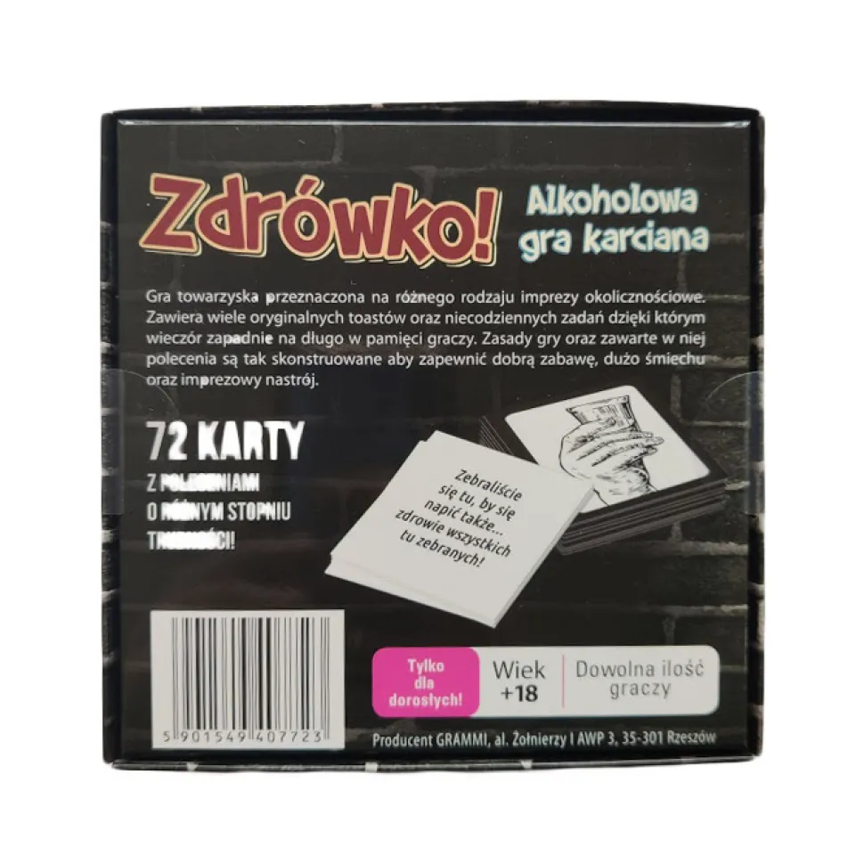 Gra imprezowa karciana - ZDRÓWKO