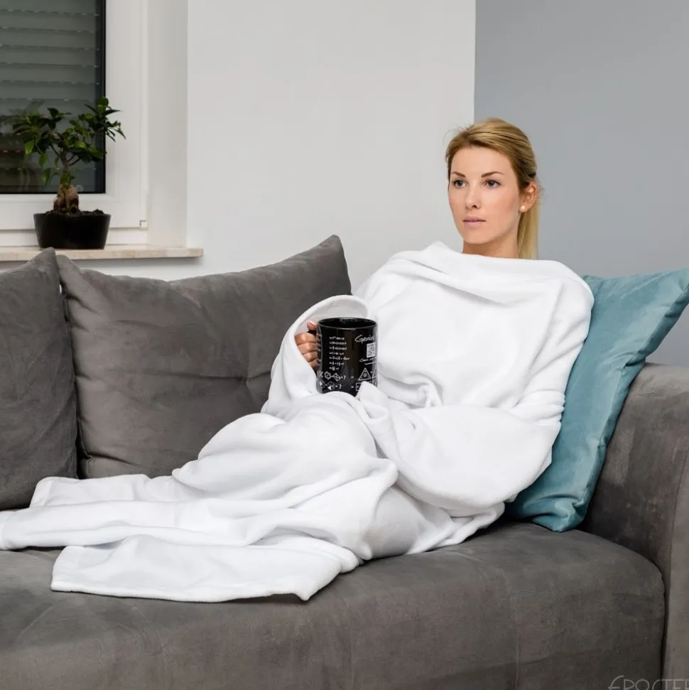 Kocyko-szlafrok - Biały