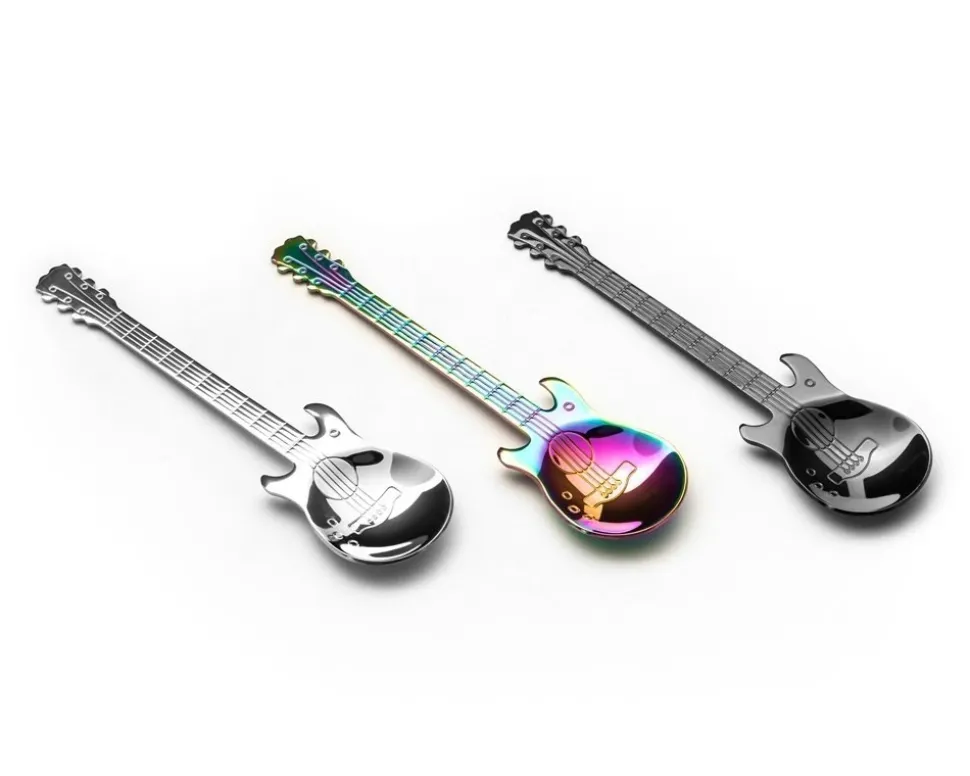 Kolorowe muzyczne łyżeczki - prezent dla gitarzysty muzyka