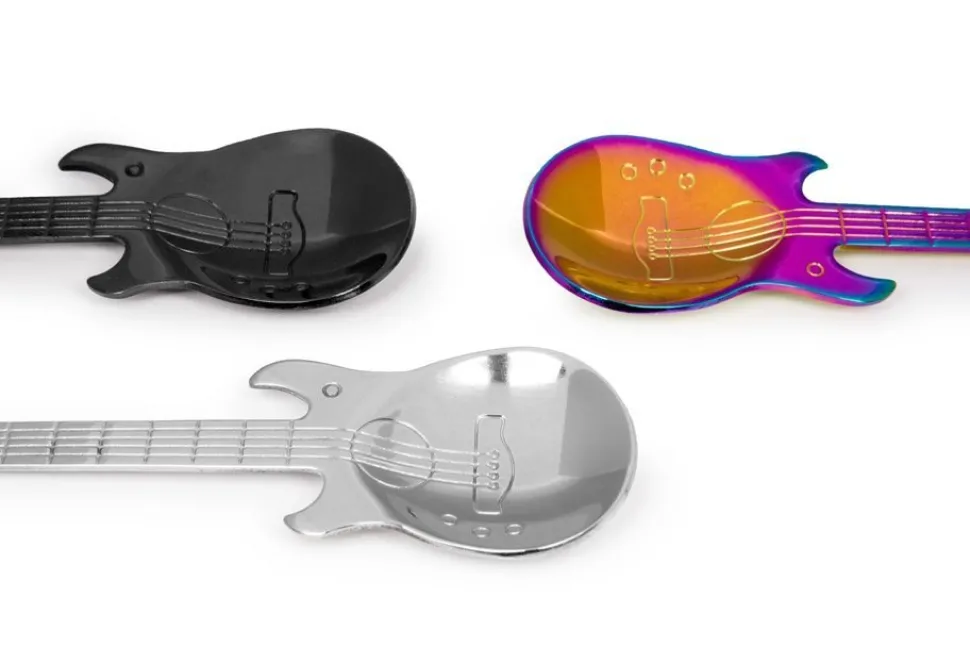 Kolorowe muzyczne łyżeczki - prezent dla gitarzysty muzyka