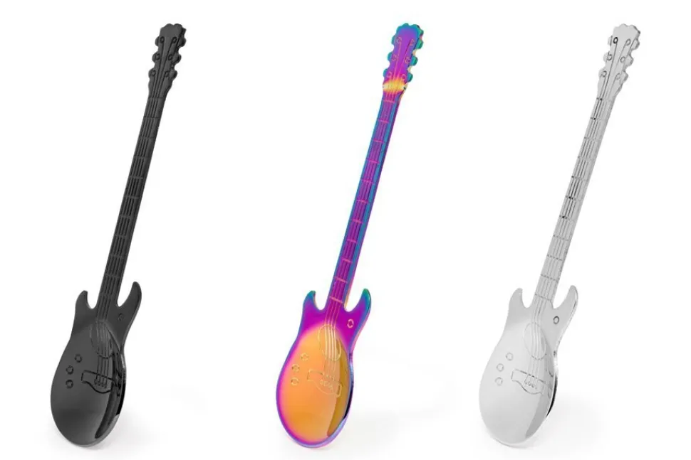 Kolorowe muzyczne łyżeczki - prezent dla gitarzysty muzyka