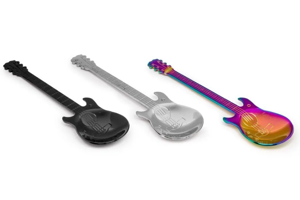 Kolorowe muzyczne łyżeczki - prezent dla gitarzysty muzyka