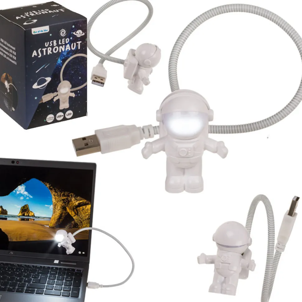 Lampka astronauta na USB - prezent dla chłopca 5 6 7 8 9 10 lat