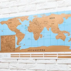 Mapa świata zdrapka - wersja po Polsku