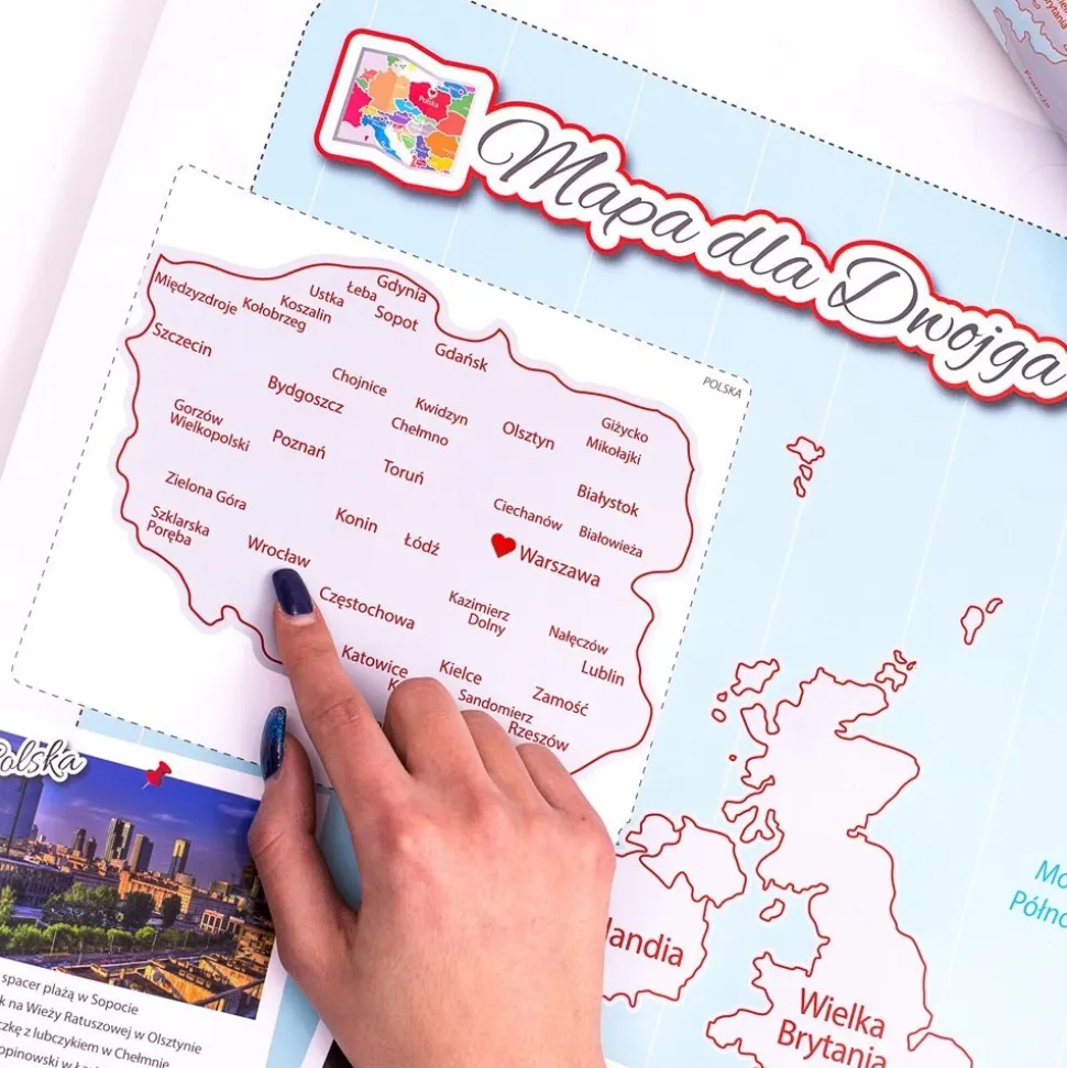 Mapa Zdrapka Europa dla Dwojga - ulepszona zdrapka