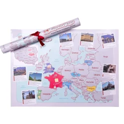 Mapa Zdrapka Europa dla Dwojga - ulepszona zdrapka
