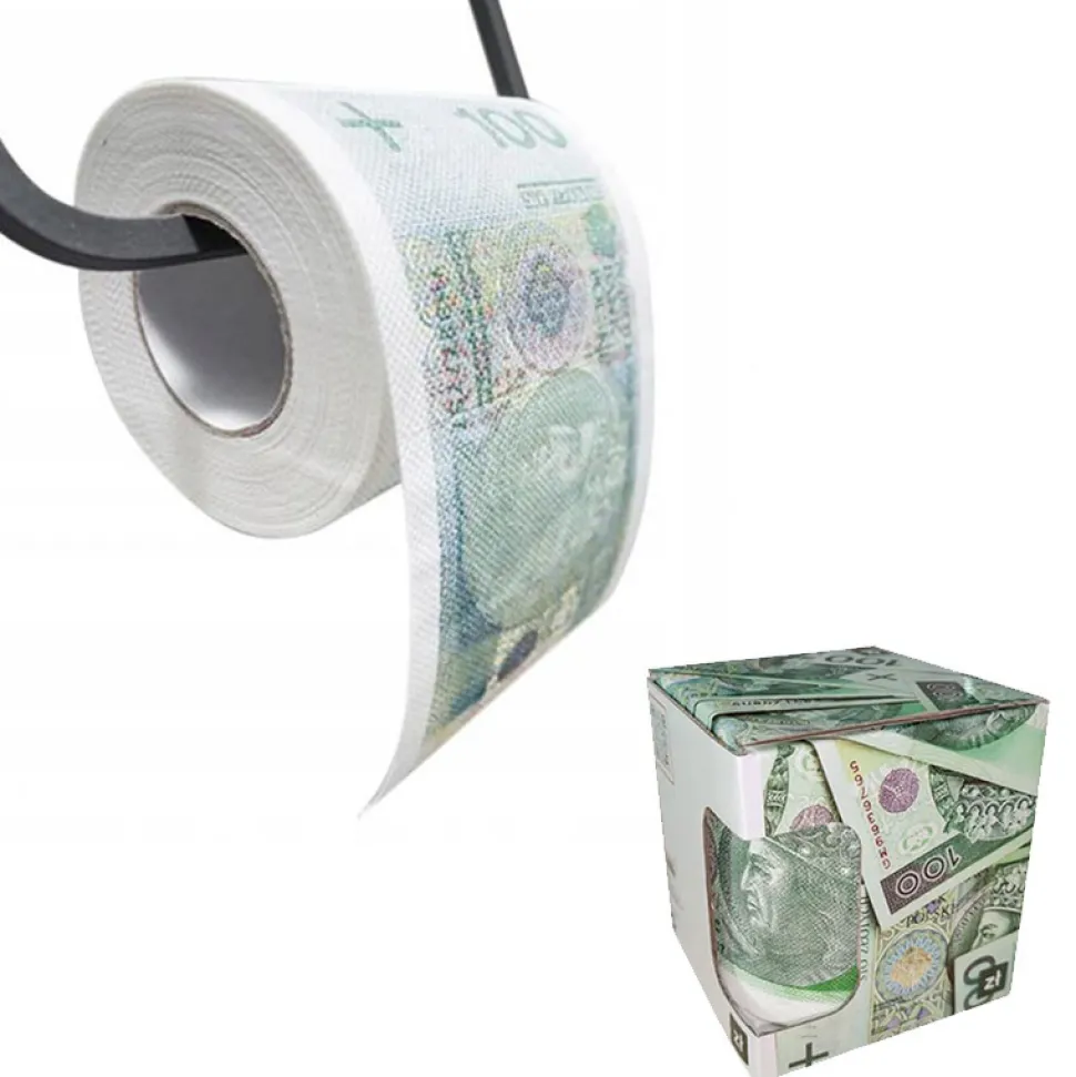 Papier toaletowy 100 zł - śmieszny prezent na parapetówkę