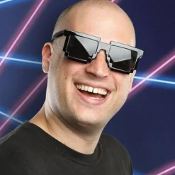 Pikselowe okulary 8 bit pixel - czarne