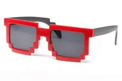 Pikselowe okulary 8 bit pixel - czerwone