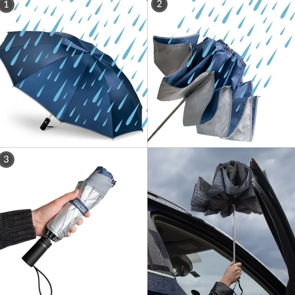 Securella - Odwrócony Parasol z Odblaskiem