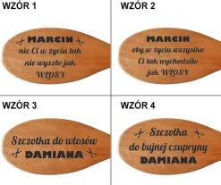 Szczotka do włosów dla łysego z grawerem - prezent dla łysego