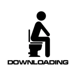 Toaletowa naklejka DOWNLOADING