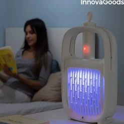 2w1 Elektryczna łapka na muchy i lampa owadobójcza na akumulator
