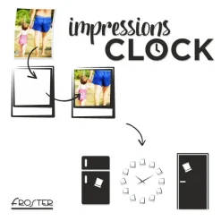 Zegar z ramkami na zdjęcia Impressions Clock