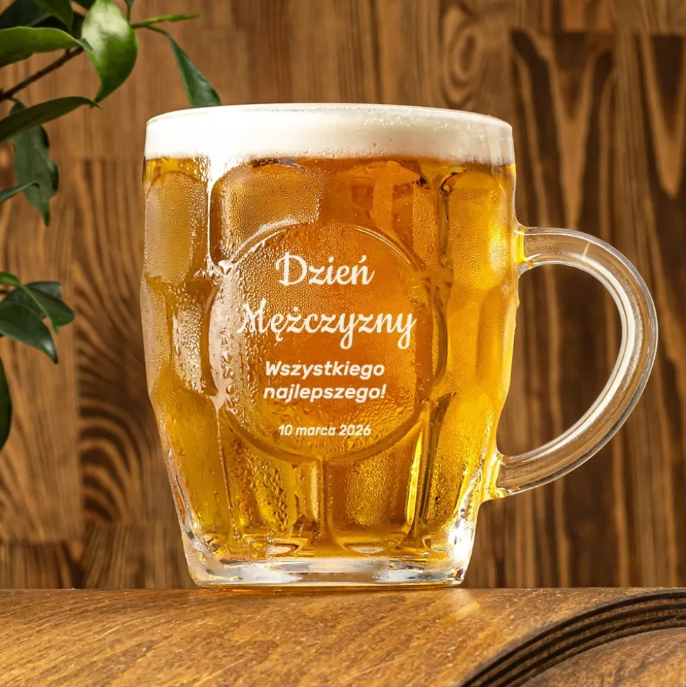 Zestaw do Piwa Kufel + Otwieracz - prezent na Dzień Mężczyzny dla kolegów z pracy szkoły
