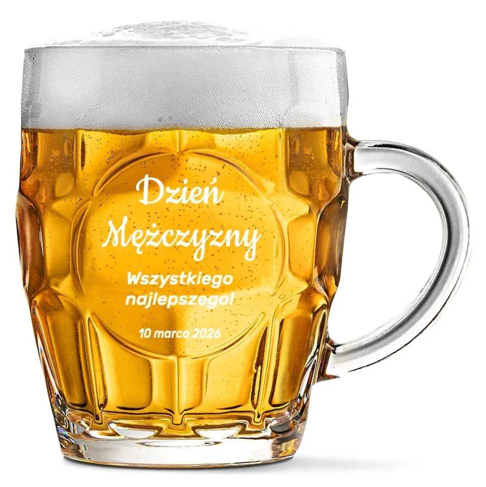 Zestaw do Piwa Kufel + Otwieracz - prezent na Dzień Mężczyzny dla kolegów z pracy szkoły