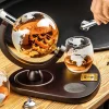 Zestaw do whisky GLOBUS DELUXE z GRAWEREM - prezent dla taty faceta męża chłopaka na urodziny Święta