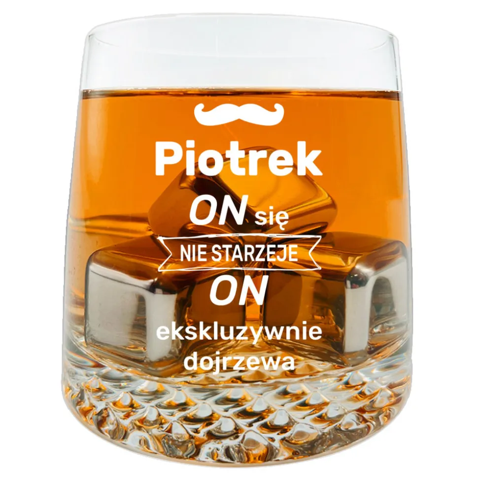Zestaw do Whisky z grawerem - prezent dla taty męża chłopaka faceta na urodziny Święta