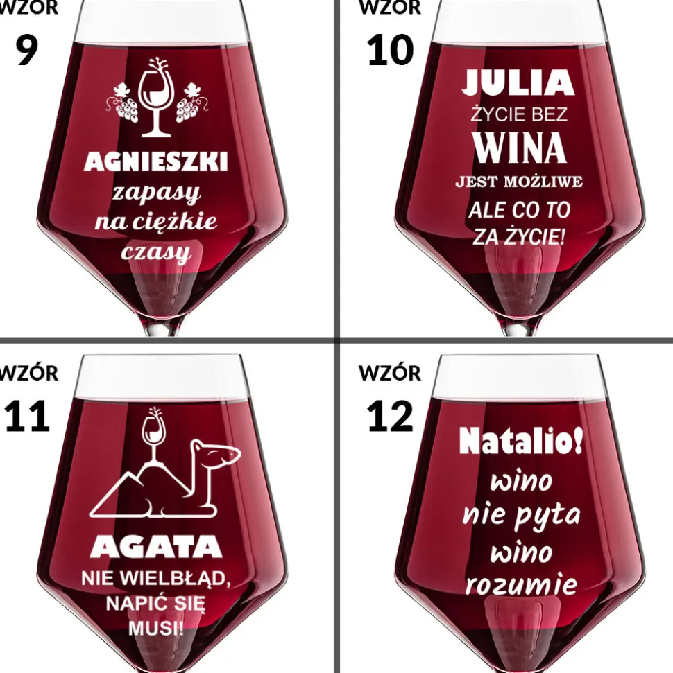 Zestaw do Wina z Grawerem - prezent dla kobiety żony dziewczyny kobiety na urodziny święta