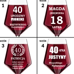 Zestaw do Wina z Grawerem - prezent dla kobiety żony dziewczyny kobiety na urodziny święta
